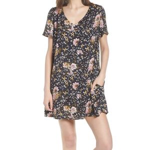 Hinge Navy Floral Dress